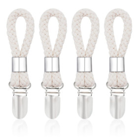 MoonSing Pinces à Serviette, Clips Porte-Torchon avec Boucles, Attache Torchon Cuisine Pince à Suspendre pour Serviette de Plage