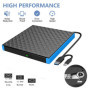 Lecteur CD/DVD Externe pour PC, USB 3.0 et USB-C Graveur DVD Externe Optique CD/DVD -/+RW Drive, Lecteur Graveur CD DVD Optiques