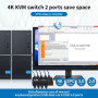 IVIVTOR Commutateur KVM USB 3.0: 4K@60Hz KVM Switch Brancher 2 PC Sur 1 Ecran - 4 USB Ports Pour Clavier Souris Clé Disque Dur E