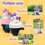 SI SEN 2 Pièces Sonnette de Vélo Licorne Sonnette de Vélo pour Enfants, Sonnette de Vélo avec Animaux, pour Vélo Mignon Sonnette