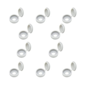 Capuchons de Couvercle à Vis, 10 Pcs Bouchon à Vis, Cache Vis à Charnière, Couvercles à Vis, Couvercles à Bouton, pour Meubles, 