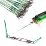 80 Pcs Câbles de Pêche, Fil de Pêche en Acier Inoxydable, Bas de Ligne Pêche, pour la pêche, la Pêche Toutes Sortes de Poissons,