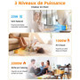 SIAL Radiateur électrique 2000 W Portable - Chauffage Soufflant - Céramique - Chauffage d'appoint - 3 Modes - Convient à l'ordin