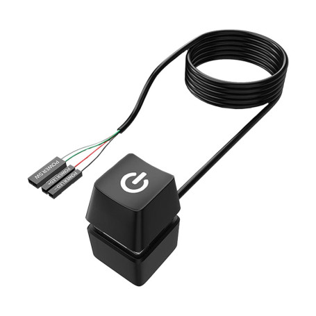 AOUZOVLI Power on off Switch Pour Démarrage à Distance Externe PC,Interrupteur D'alimentation Externe,Démarrage à Distance Ordin