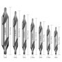 Pilikoll 7 Pièces HSS Foret à Centrer 60 Degrés Forets Centraux Le Traitement Du Fer, Acier, Cuivre, Aluminium 1.0 1.5 2.0 2.5 3