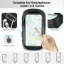LEMEGO Support Téléphone Vélo Etanche Réfléchissant, Sacoche Guidon Cadre Vélo VTT, Rotation 360° avec Espace Rangement Ecran Ta