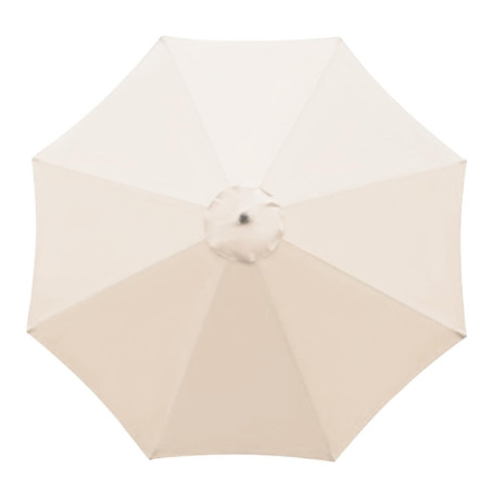 Plcnn Auvent de rechange pour parasol de terrasse - 3 m - 8 baleines - En polyester - Pour jardin, piscine, fête, plage