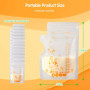 Vinabo Sachet Conservation Lait Maternelle, 50 PCS Sac Congelation Lait Maternel, 250ml Conservation Lait Maternel Pré-stérilisé