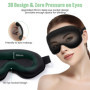 Blendura Masque de Nuit, 3D Cache Yeux pour Dormir Bloquer la Lumière Masque Sommeil 20mm Contour Profond Doux et Confortables M