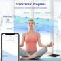 Diboniur Pèse-personne numérique avec graisse corporelle et masse musculaire avec application - Avec analyse de la graisse corpo