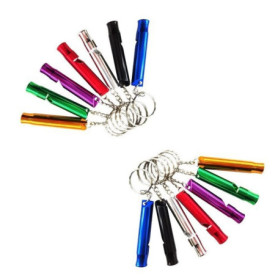 14 Pièces Aluminium Sifflet, Sifflet d'urgence en Aluminium, avec Porte-clés pour Le Sport, Postuler à l'entraînement, Le Campin