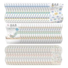 60 Bébé Bavoirs Imperméables Jetables, Bavoirs Jetables pour Manger, Voyage et Peinture, Bavoirs Jetables pour Nouveau-nés, Bavo