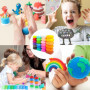 KAYEF Kit de 24 couleurs, pâte à modeler, pâte polymère autodurcissante avec outils de modelage, convient aux conceptions de mod