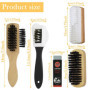 UQTUKO Brosse à daim pour chaussures, 5 pièces Kit Nettoyage Chaussure Daim Brosse à daim Multifonction à 4 Côtés brosses à chau