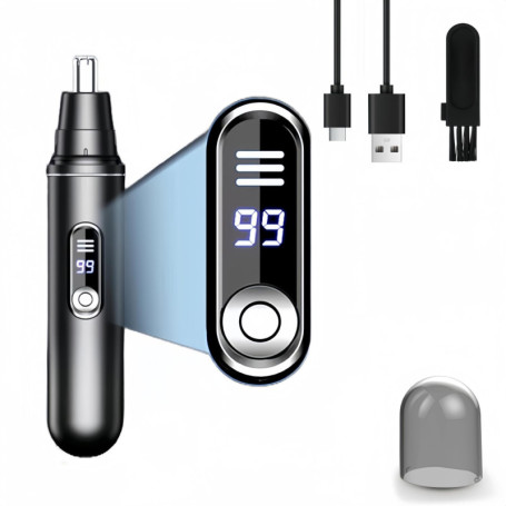 Tondeuse Nez, Tondeuse Nez Oreilles Homme, Tondeuse Nez Rechargeable Par USB Indolore, Rasoir Nez Homme du Visage, Coupe Poils N