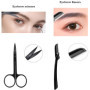 Kit de Sourcils, Ciseaux à Sourcils 9 Pièces Ensemble d'outils de Coupe de Sourcils, Avec Pince à Epiler, Tondeuse à Sourcils, C