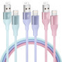 Bkayp Câble Chargeur iPhone, 2M/Lot de 3, Charge Rapide Cord Lightning Cable Compatible avec iPhone 14 13 12 11 Pro Max XR XS X 