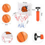 Mini Panier de Basket-Ball Mini Panier de Basket-Ball 16,2 x 12 cm Mini Panier de Basket-Ball Chambre avec 2 balles et Pompe Bur