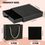 4 Pièces Boite Cadeau Bijoux, Petite Boite A Bijoux avec Sac Cadeau 4pcs, Boite Cadeau Bracelet Vide avec Couvercle, Ecrin Bijou