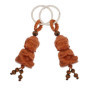 Porte-clés Bouddha,2 pièces Petite Porte-clés Bouddha en Bois Porte-Bonheur Talisman Chakra Yoga Cadeau Figurine,Mini Bouddha Po