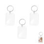 3 Pcs Porte-Clés Photo, Porte-Clé Acrylique Transparent, Personnalisé Porte Clef , Vierge Rectangle , pour Famille, Des couples,