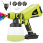Pistolet à Peinture, DEWINNER Pulvérisation de 550W, Débit réglable à Réservoir de 1000ML Détachable, électrique 3 nozzles Débit