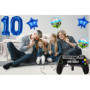 Liitata Jeu vidéo 10e anniversaire décoration garçon gamer anniversaire fête numéro 10 ballons aluminium bleu grande manette de 