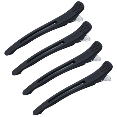 4pcs Pince Coiffure Professionnel,Pince Cheveux Coiffeur Pince Bigoudis Cheveux,Clip Cheveux Bec de Canard Pinces à Cheveux pour