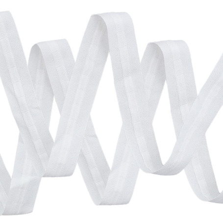 Ruban à Rideaux,Blanc Ruban Fronceur de Rideau,Ruban Plissé Rideau en Ruban Amovible et Pliable,Accessoires pour Rideaux,pour Ri