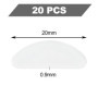 KMKANPO 10 Paires 15mm Forme de D Plaquettes de nez,coussinet lunettes nez en Silicone Antidérapant,Coussinets de Nez Adhésif Pl