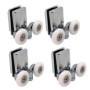 SmoothLY - Lot de 4 roulettes de porte de douche de 23 mm