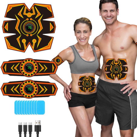 SEVEKO Electrostimulateur Musculaire, EMS Ceinture Abdominale Electrostimulation, Abdos Musculation Appareil, Musculation Abdomi