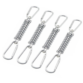Boucle Ressort Tension Fixation Store - Voile D'ombrage Fixations Accessoires en Acier Inoxydable avec 4 Ressorts HéLicoïdaux 8 