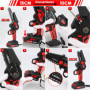 SHALL Mini tronçonneuse portable,Moteur sans balais 21 V,2 batteries à charge rapide,4 chaînes, coupant des branches, de jardina