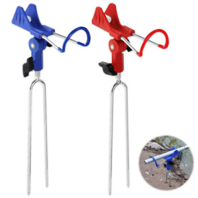 Aoreun 2 Pièces Repose Canne Supports de Canne à pêche en Acier Inoxydable Réglable à 360°, Porte Canne à Pêche Détachable Porte