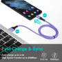 Cable USB C Charge Rapide, [1M+1M+2M] Chargeur Type C Câble USB A vers USB C pour Samsung Galaxy S25 S24 Ultra S23 FE S22 S21 A5