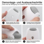 Râpe électrique puissante pour callosités - Appareil de soin des pieds rechargeable avec 3 rouleaux de rechange - Râpe électriqu