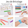 GOLDGE 18PCS DIY Bracelets à Claquer avec 12PCS Autocollant Transparent, Enfant Toy, Cadeau de Fête pour Enfants Filles Garçons 
