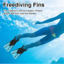 mizikuu Palmes de plongée courtes réglables avec poche à bandoulière, palmes de plongée pour enfants, taille 39-43 adultes, palm