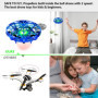 Kizplays Mini Drone UFO, Drone Volant Télécommandé, Lumières LED, Induction Infrarouge, Jouet Volant Télécommandé et Rechargeabl
