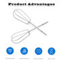 Gfamous Lot de 2 fouets pour batteur à main de rechange Mélangeur à main Mélangeur à main Robot de cuisine émulsifiants Kit méla
