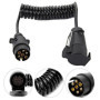 mizikuu Rallonge Remorque, 2M Cable Remorque 7-7Pin Rallonge Spirale Spirale câble Câble Adaptateur 12V Câbles D'extension pour 