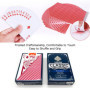 WUGAUWOR Carte Poker Plastique imperméables, 2 Jeux de 54 Cartes, Rouge et Bleu, Jeux de Cartes Poker, Playing Cards, Profession