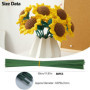 AMDZGLB Fil de Fleurs 100PCS Fil de Fer Vert de Fleuriste Emballage Tige Fleur de 30 CM Tige Metal pour Bouquet de Fleurs Bricol