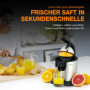 Augosma Presse-agrumes électrique de haute qualité, adapté aux oranges, citrons et pamplemousses, acier inoxydable brossé, facil