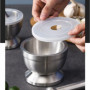 Mortier en acier inoxydable avec pilon de qualité alimentaire Pestle and Mortar - Diamètre : 10 cm