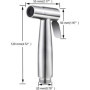 PIQIUQIU Pulvérisateur de Toilette pour Bidet,Douchette Bidet pour WC Acier Inoxydable,Bidet Manuel pour l'hygiène personnelle D
