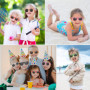 KAHEIGN 24 Pièces Lunettes de Soleil Néon pour Enfants, 12 Couleurs Lunettes de Soleil pour Enfants en Vrac Lunettes de Soleil d