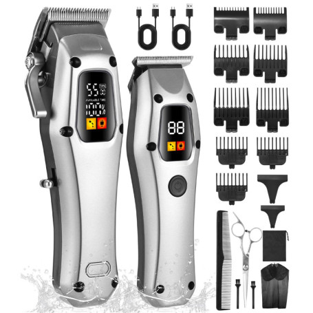 SOBEAU Tondeuse Cheveux Professionnelle, Tondeuse Barbe Homme, Tondeuse à Cheveux électrique, Coupe de Cheveux étanche à l'eau, 