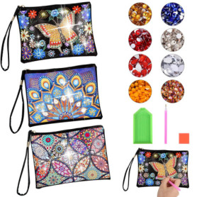 Exyvox Peinture au diamant Enfants, Cadeau pour filles 6 7 8 9 10 ans, Kit d’artisanat Enfants 6 ans et plus, 3 pièces Diamond B
